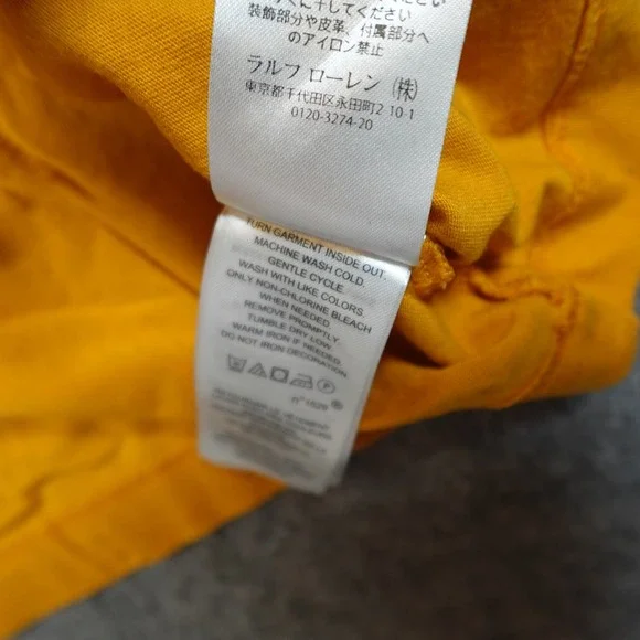 Ralph Lauren Top Womens Small Long Sleeve Ruffle Cuff Gold Button Crew Neck - Picture 6 of 11